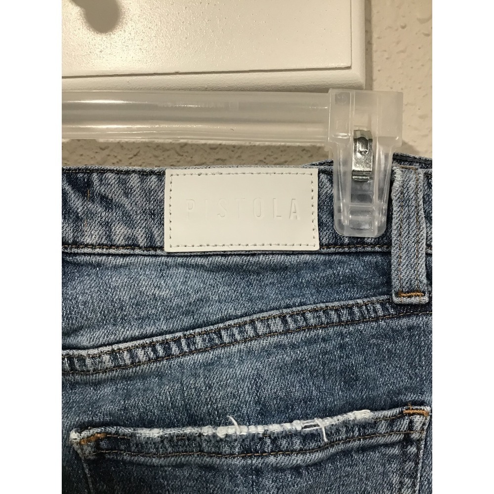 Pistola Lennon High Rise Crop Bootcut Jeans Distressed Denim Size 26 Y2K Indie - Picture 7 of 8